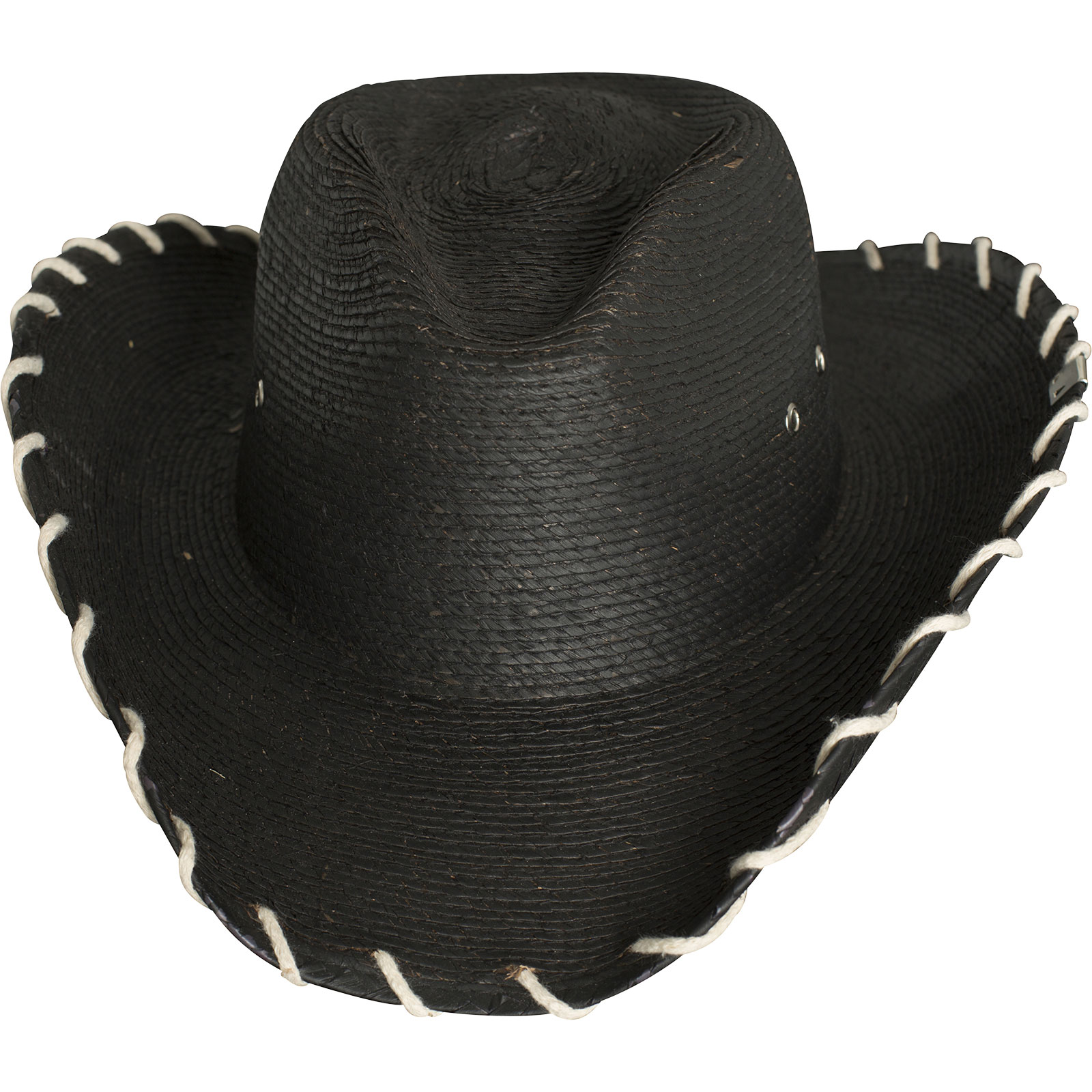 Wornstar Hut Hellrider HS Black & Natural Rocker Cowboy Hat mit Metall Logo